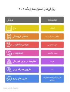معرفی استیل ۳۰۴