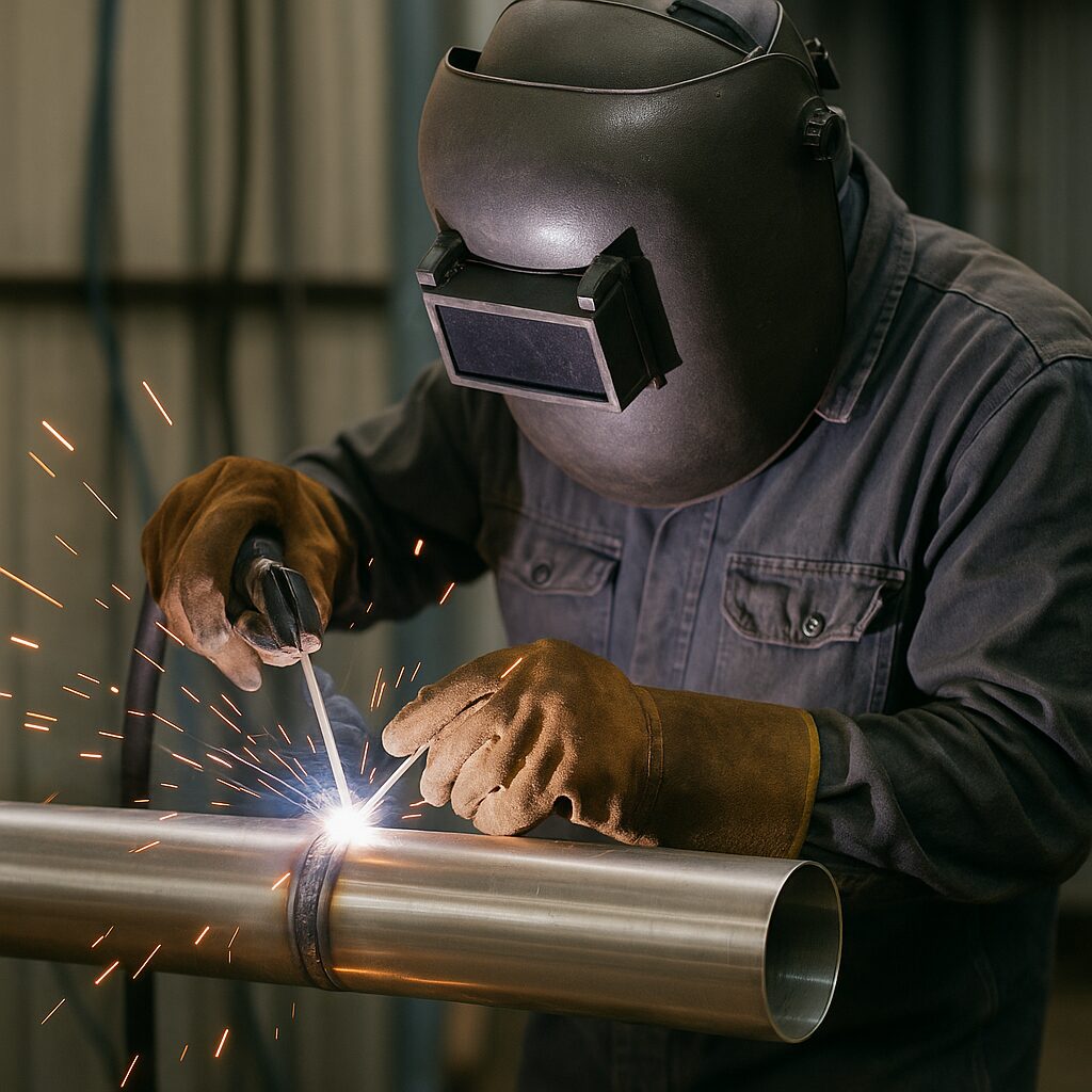 جوشکاری لوله استیل با الکترود